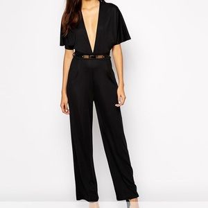 ASOS Oh My Love Belted Jumpsuit with Wide Legs